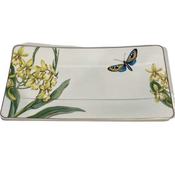 Villeroy & Boch Amazonia rectangular serving tray in bone porcelain. NWT - Picture 1 of 3
